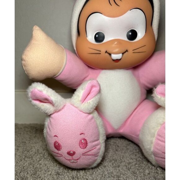 Vintage Turma Da Monica Plush Monica‎ Doll Bunny Suit Slippers HTF Monicas Gang - Picture 3 of 12